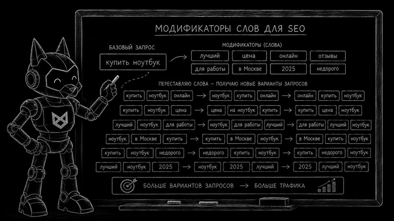 Как использовать модификаторы ключевых слов в SEO